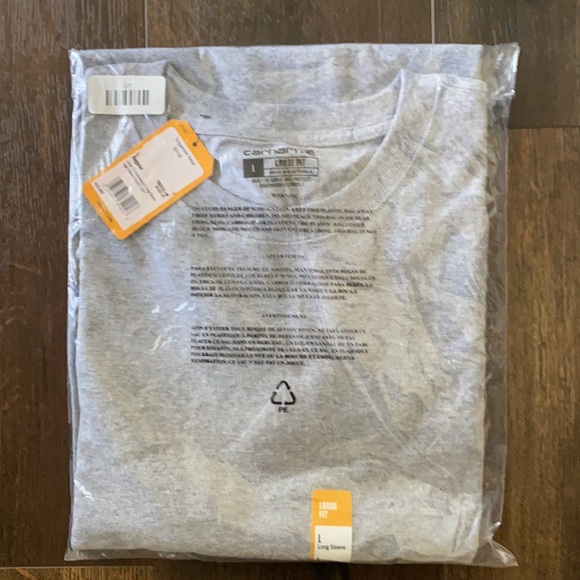 Carhartt long sleeve logo heavy weight t-shirt size L - Picture 4 of 4